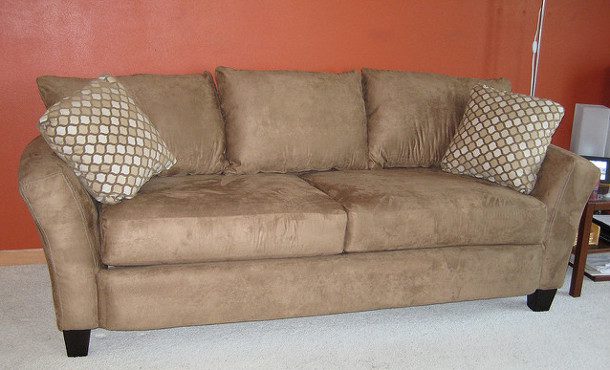 Suede settee deals