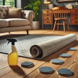 An-image-showing-a-hardwood-floor-protected-with-felt-pads-under-furniture