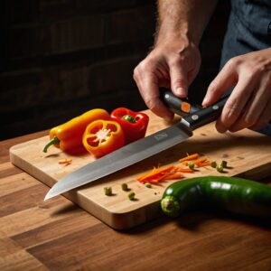 cutting with kinife